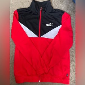 Red puma zip up jacket
